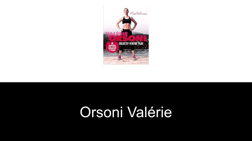 livres de Orsoni Valérie