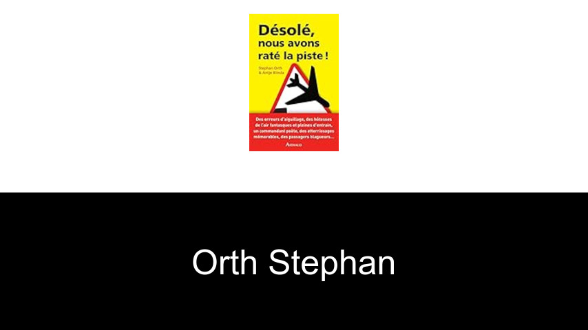 livres de Orth Stephan