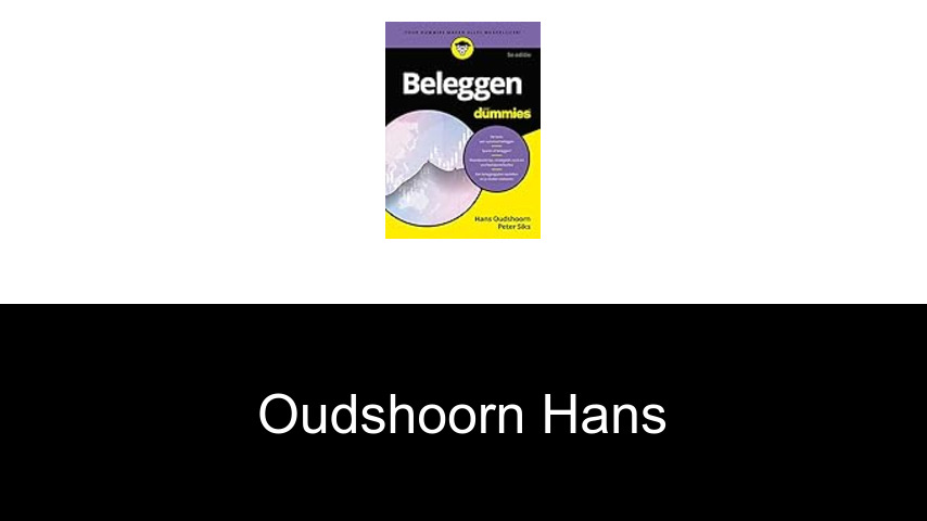 livres de Oudshoorn Hans