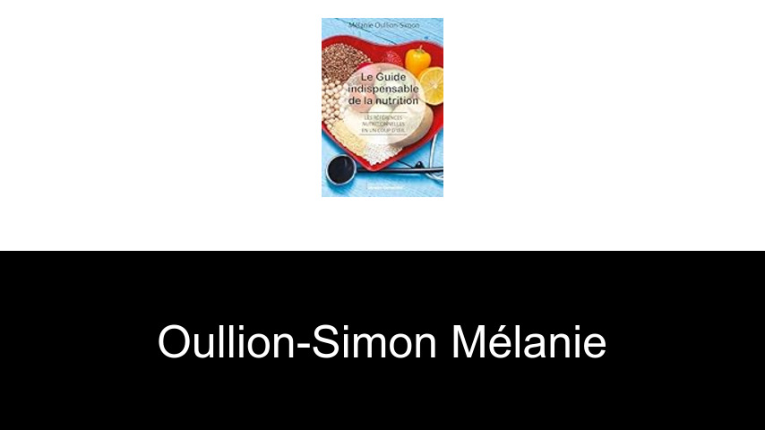livres de OULLION-SIMON Mélanie