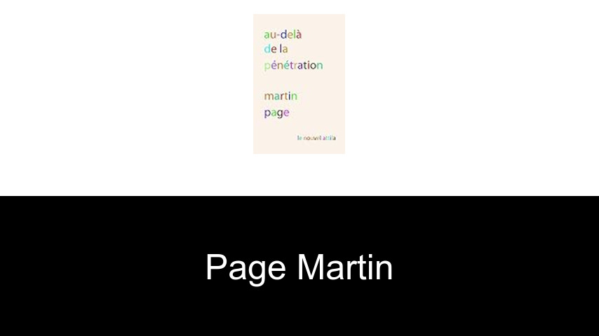 livres de Page Martin