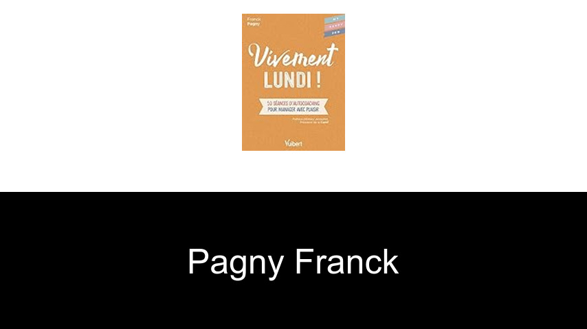 livres de Pagny Franck