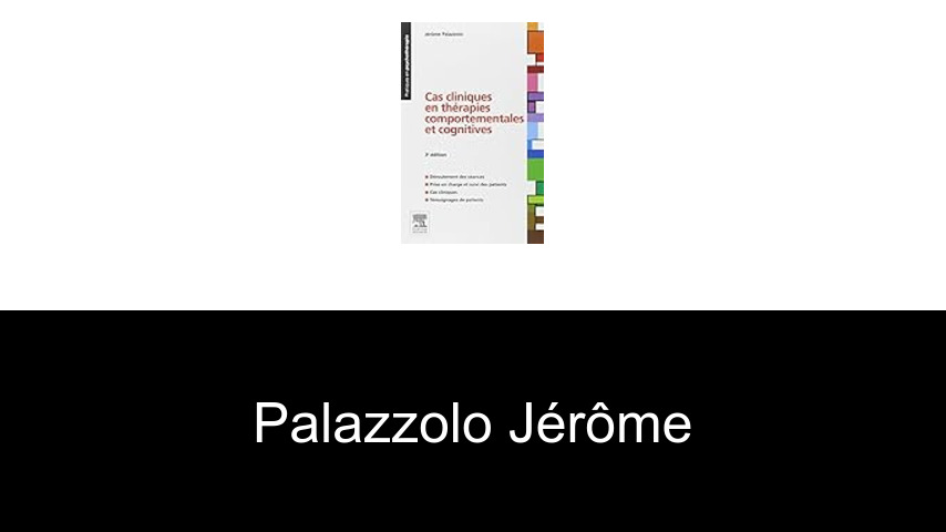 livres de Palazzolo Jérôme