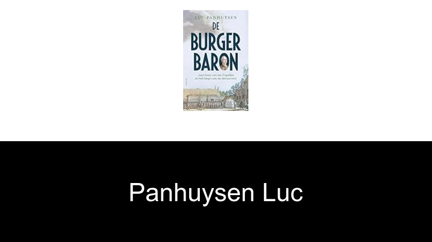 livres de Panhuysen Luc