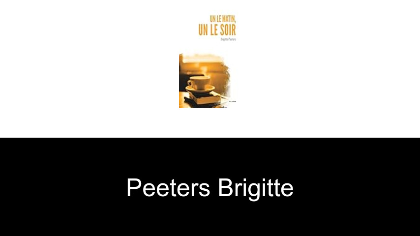 livres de Peeters Brigitte