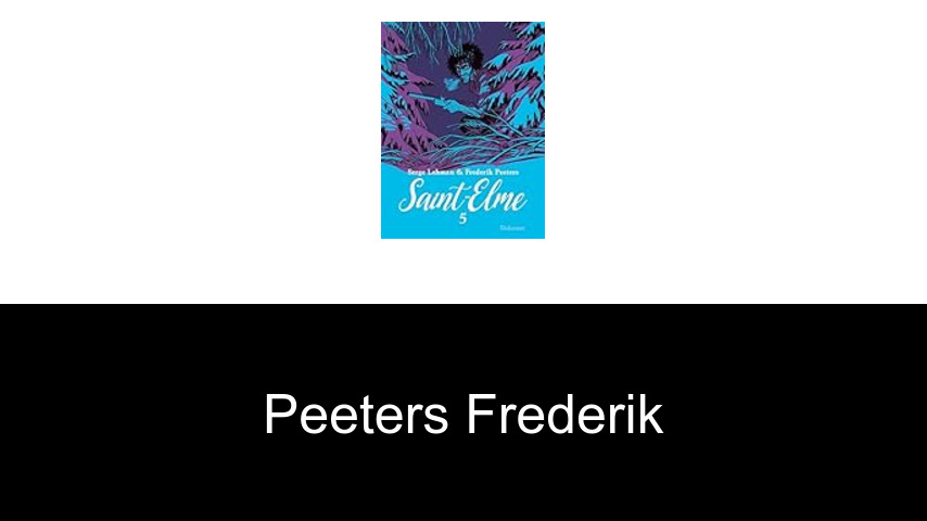 livres de Peeters Frederik