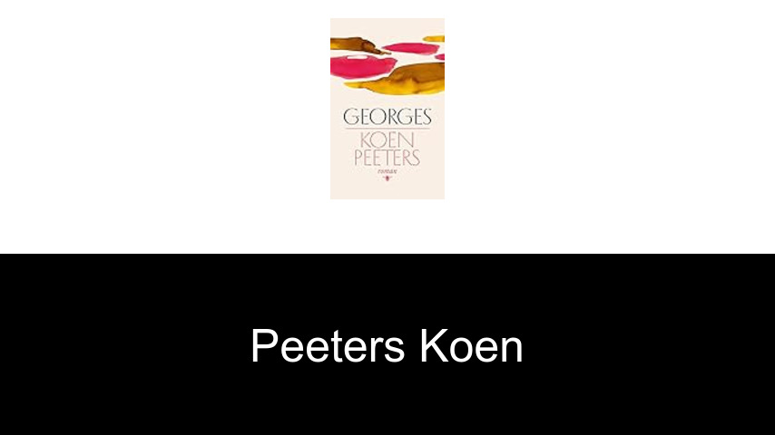 livres de Peeters Koen