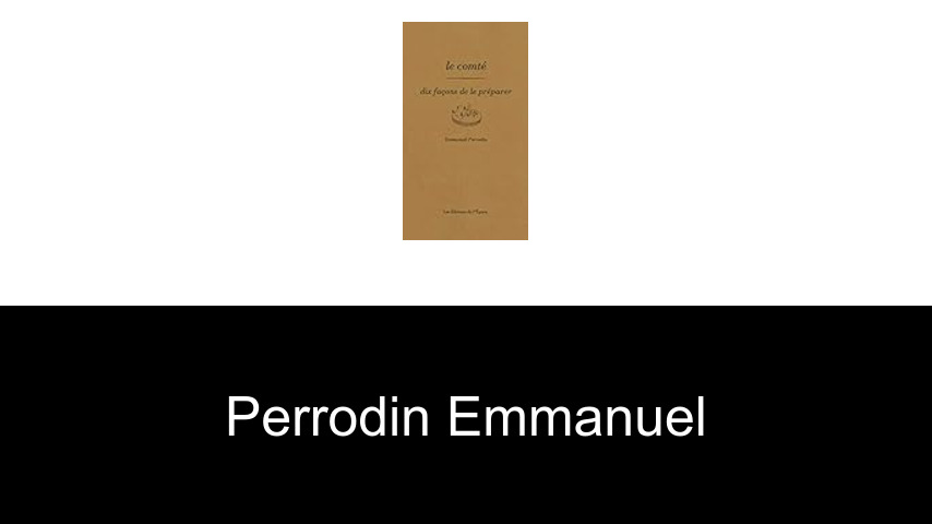 livres de Perrodin Emmanuel