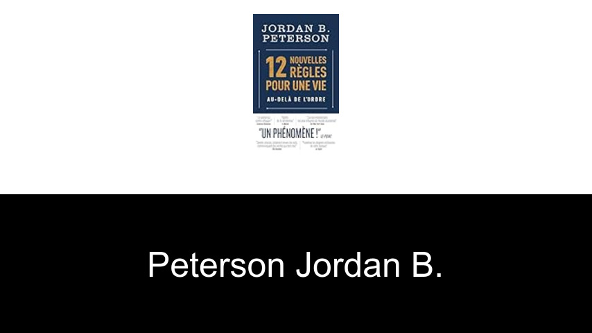 livres de Peterson Jordan B.