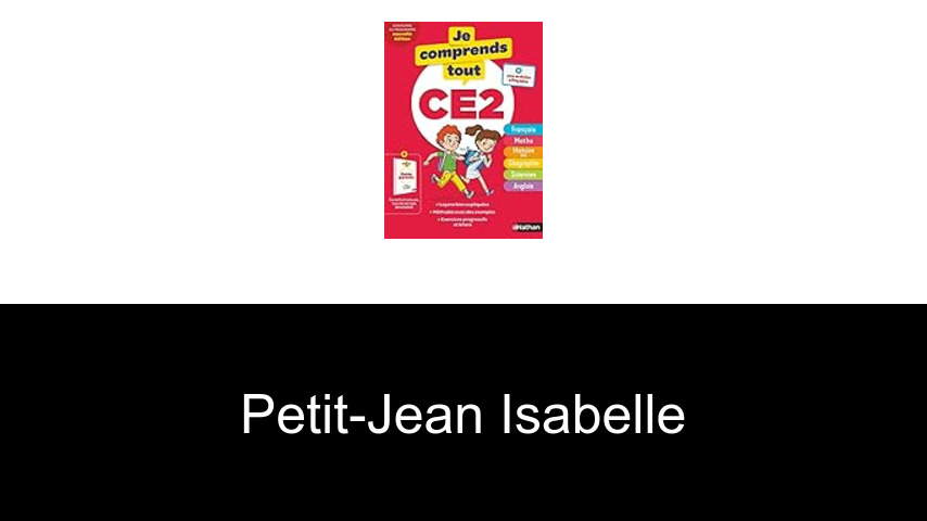 livres de Petit-Jean Isabelle