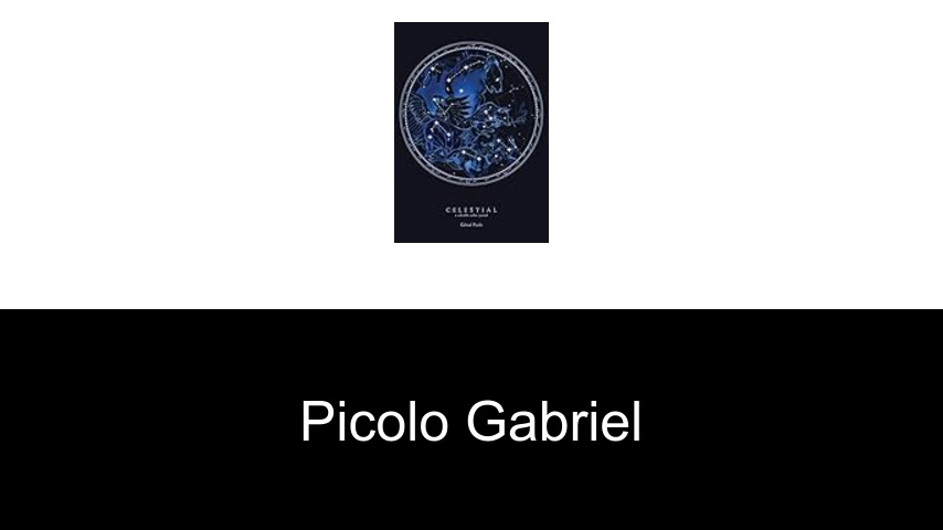 livres de Picolo Gabriel