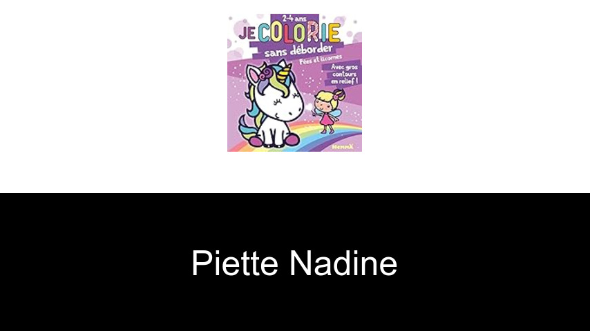 livres de Piette Nadine