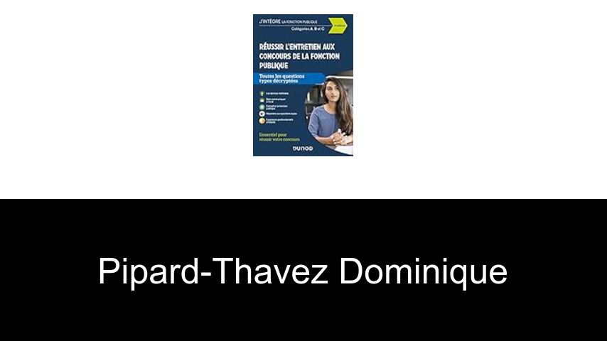 livres de Pipard-Thavez Dominique