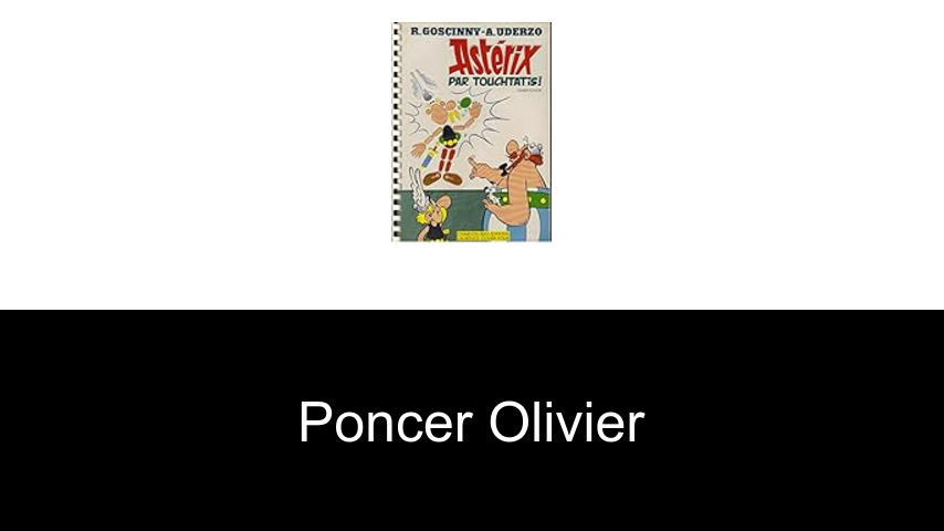 livres de Poncer Olivier