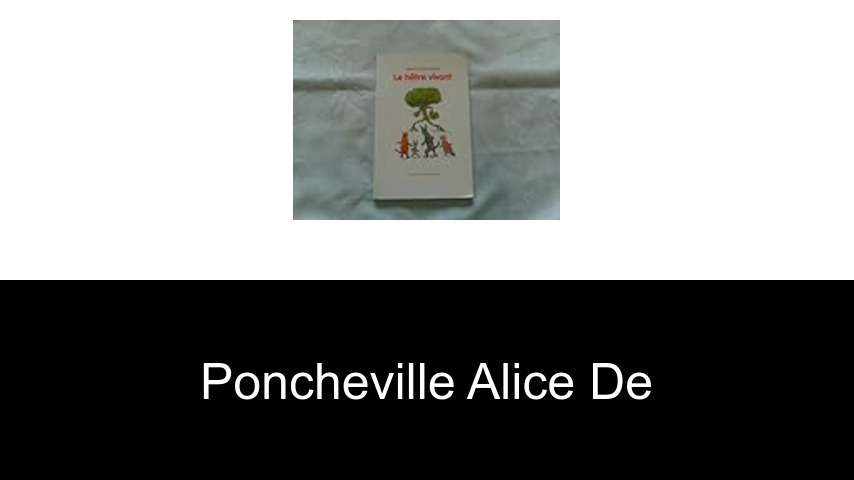 livres de Poncheville Alice de