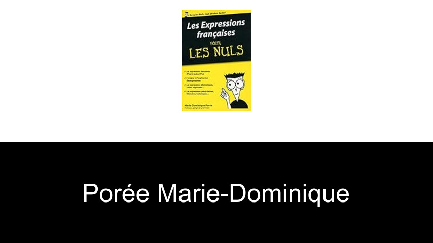 livres de Porée Marie-Dominique