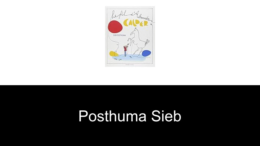 livres de Posthuma Sieb
