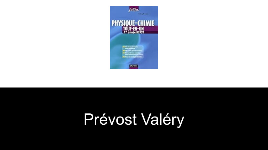 livres de Prévost Valéry