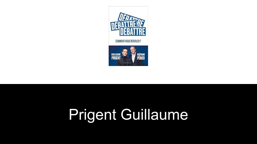 livres de Prigent Guillaume