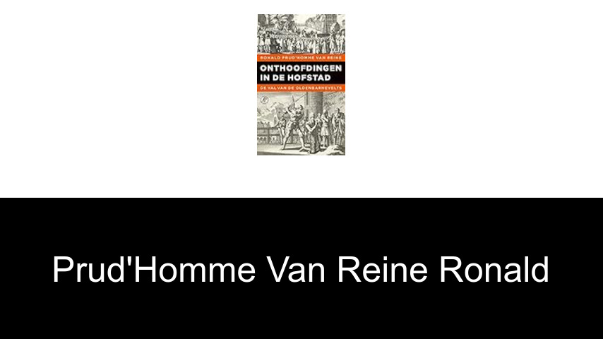 livres de Prud'homme van Reine Ronald