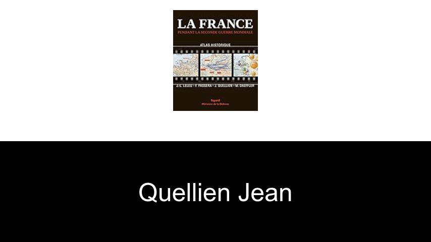 livres de Quellien Jean