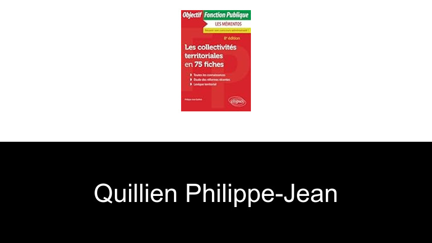 livres de Quillien Philippe-Jean