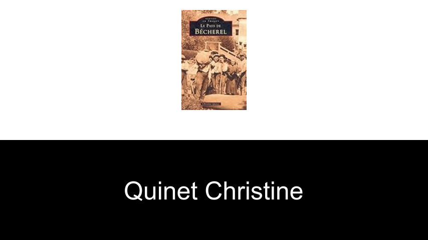 livres de Quinet Christine