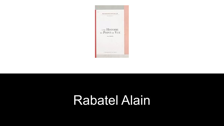 livres de Rabatel Alain