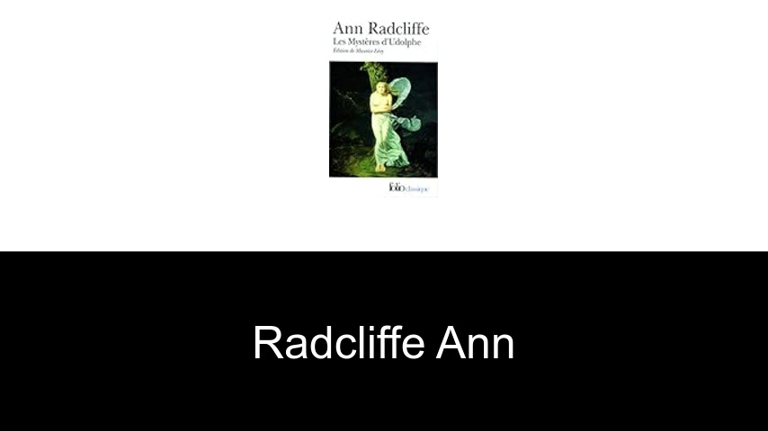 livres de Radcliffe Ann