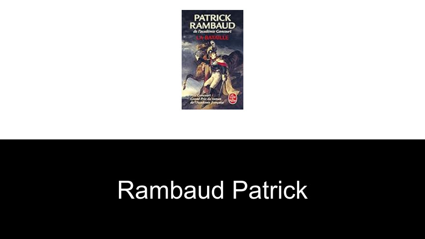 livres de Rambaud Patrick