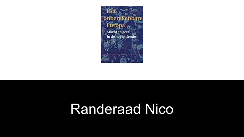 livres de Randeraad Nico