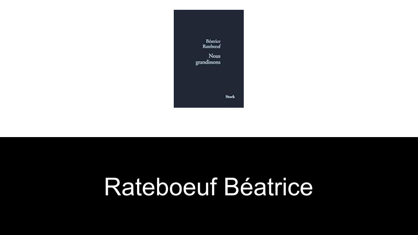 livres de Rateboeuf Béatrice