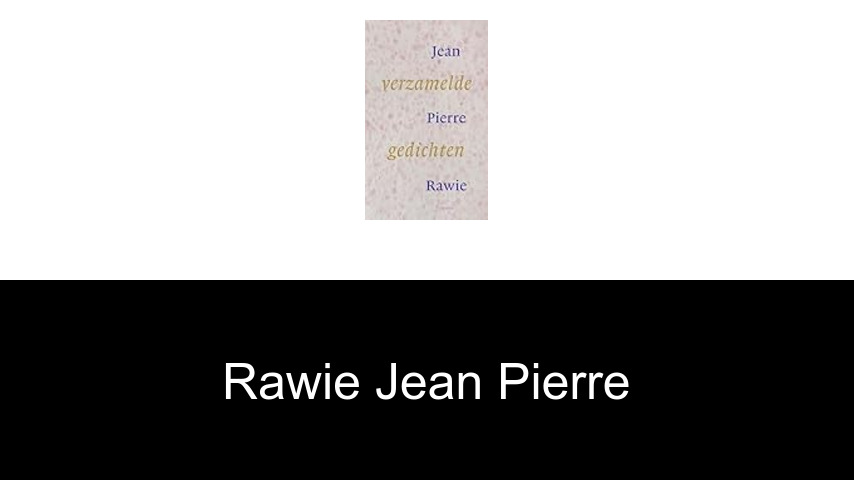 livres de Rawie Jean Pierre