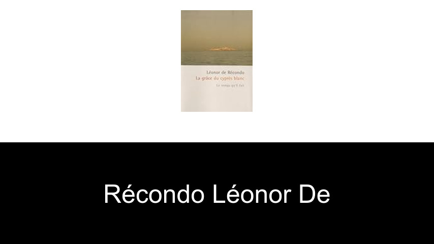 livres de Récondo Léonor de