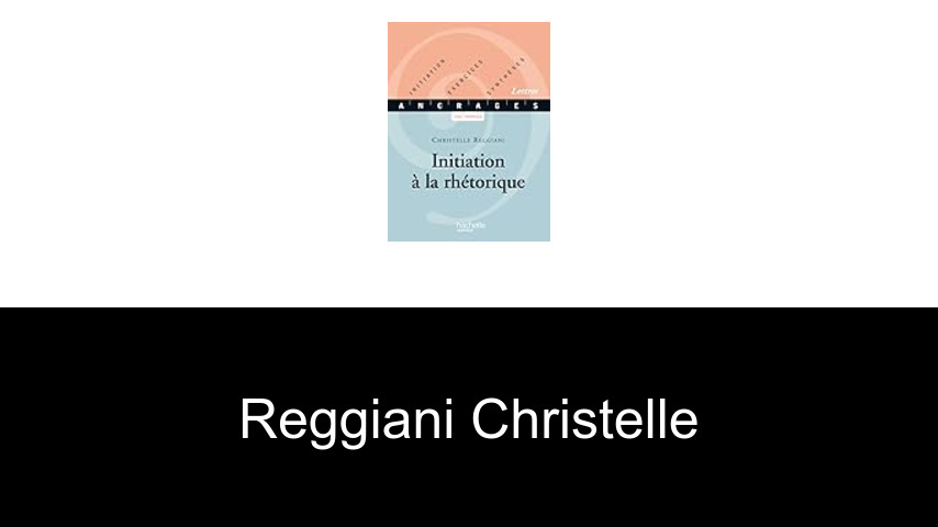 livres de Reggiani Christelle