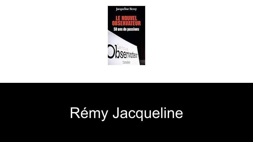 livres de Rémy Jacqueline