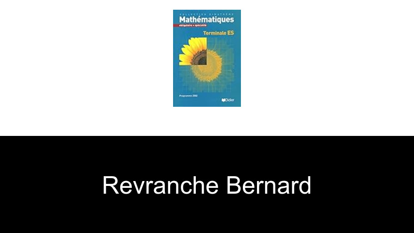 livres de Revranche Bernard
