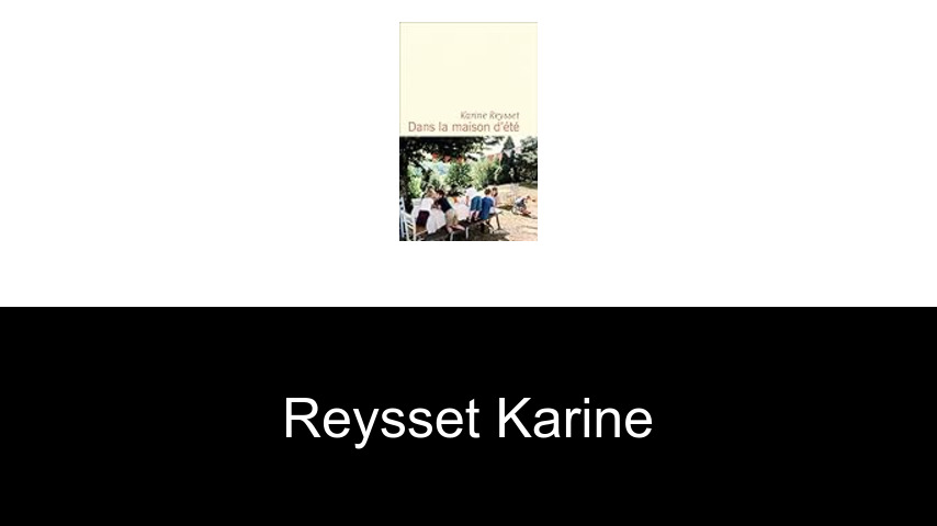 livres de Reysset Karine