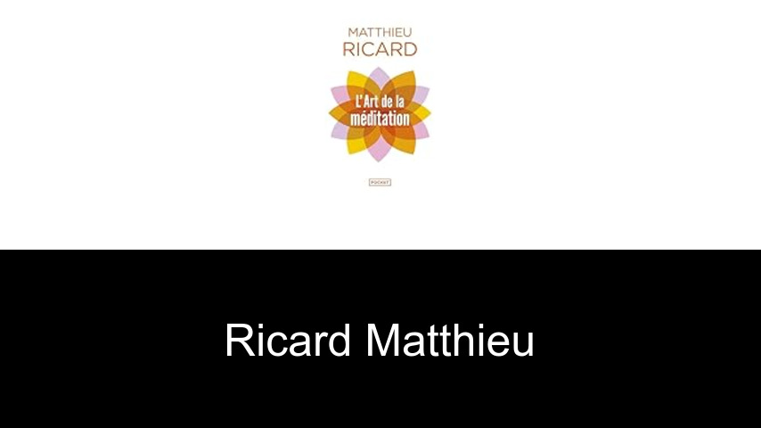 livres de Ricard Matthieu