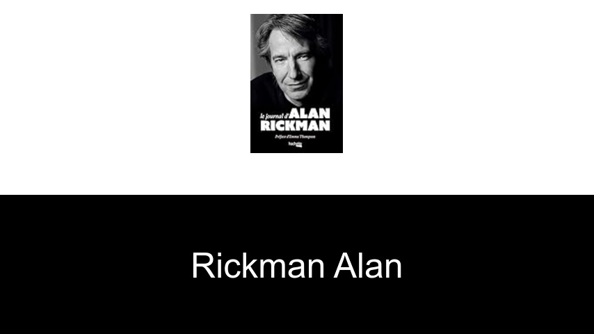 livres de Rickman Alan