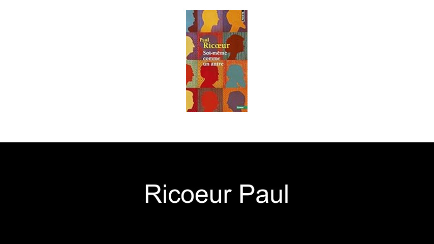 livres de Ricoeur Paul