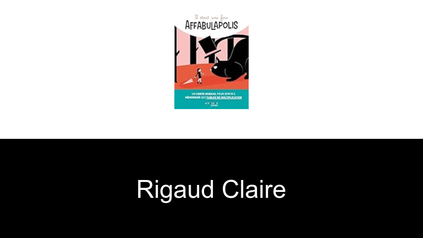 livres de Rigaud Claire