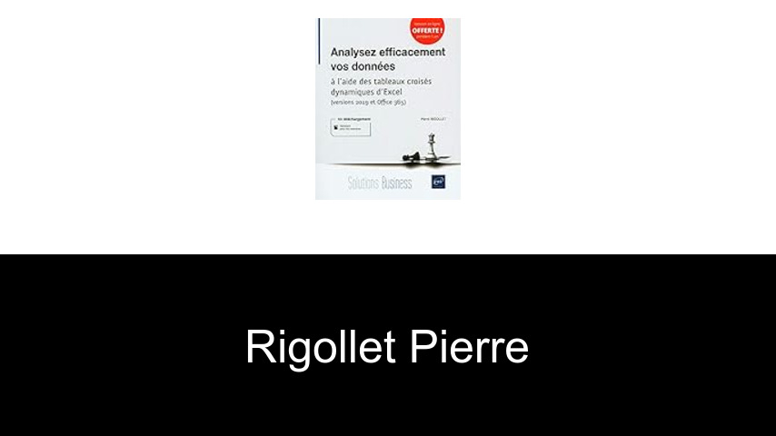 livres de Rigollet Pierre
