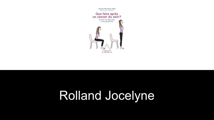 livres de Rolland Jocelyne