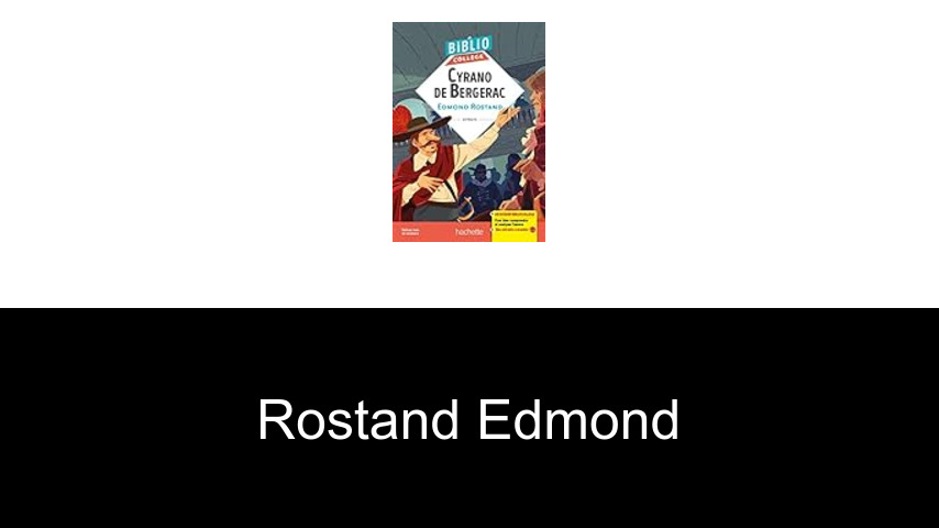 livres de Rostand Edmond