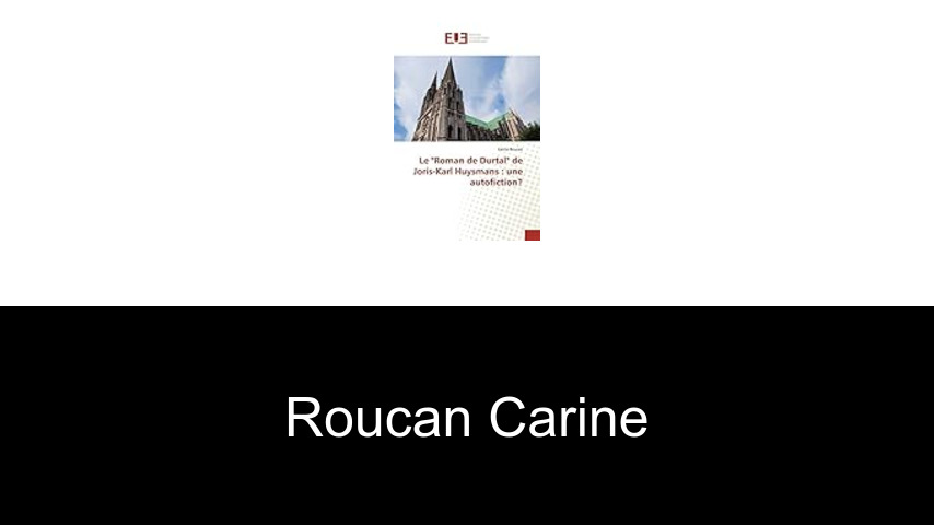 livres de Roucan Carine