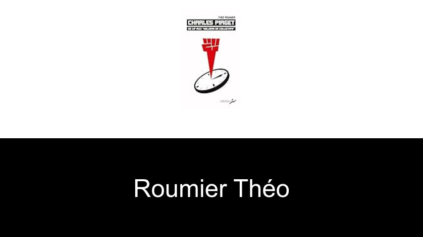 livres de Roumier Théo