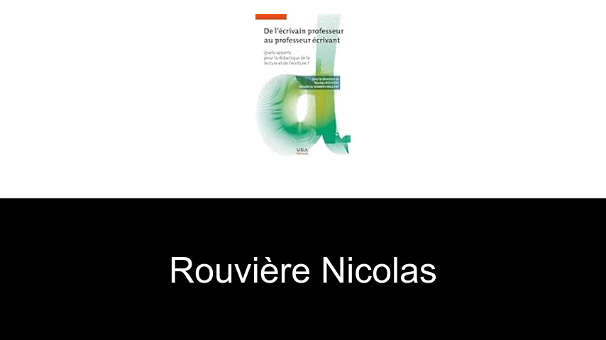 livres de Rouvière Nicolas