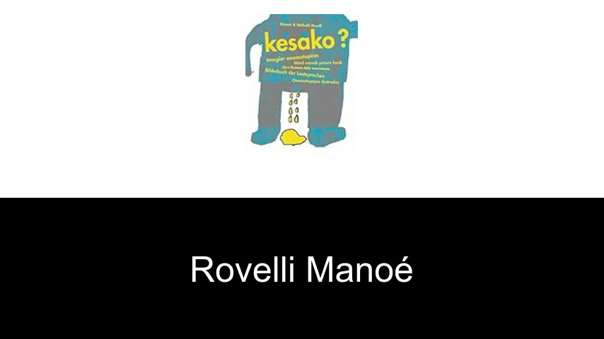 livres de Rovelli Manoé