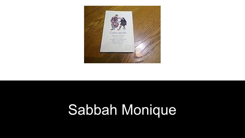 livres de Sabbah Monique
